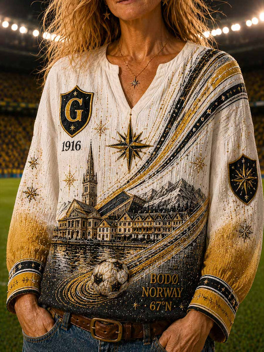 Kvinnors Bodø1916 Traditionellt lag Skriv ut T-shirt