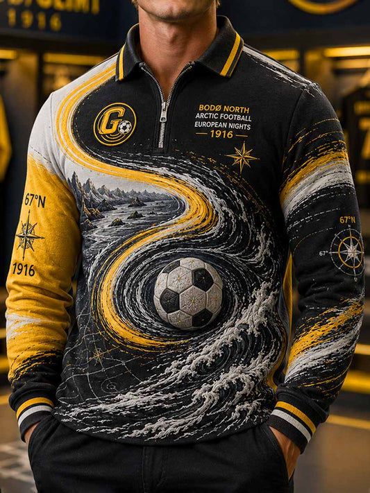 Herrtröja med fotbollsmönster från Bodø