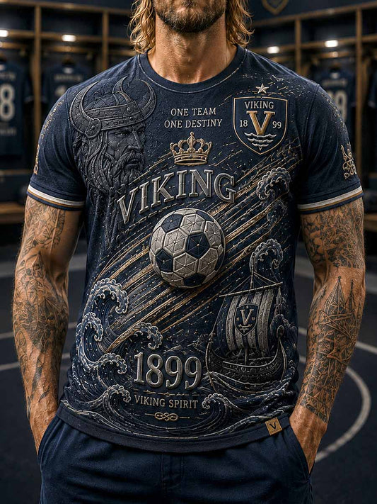 Mäns Viking Fk Traditionella lag Skriv ut T-shirt