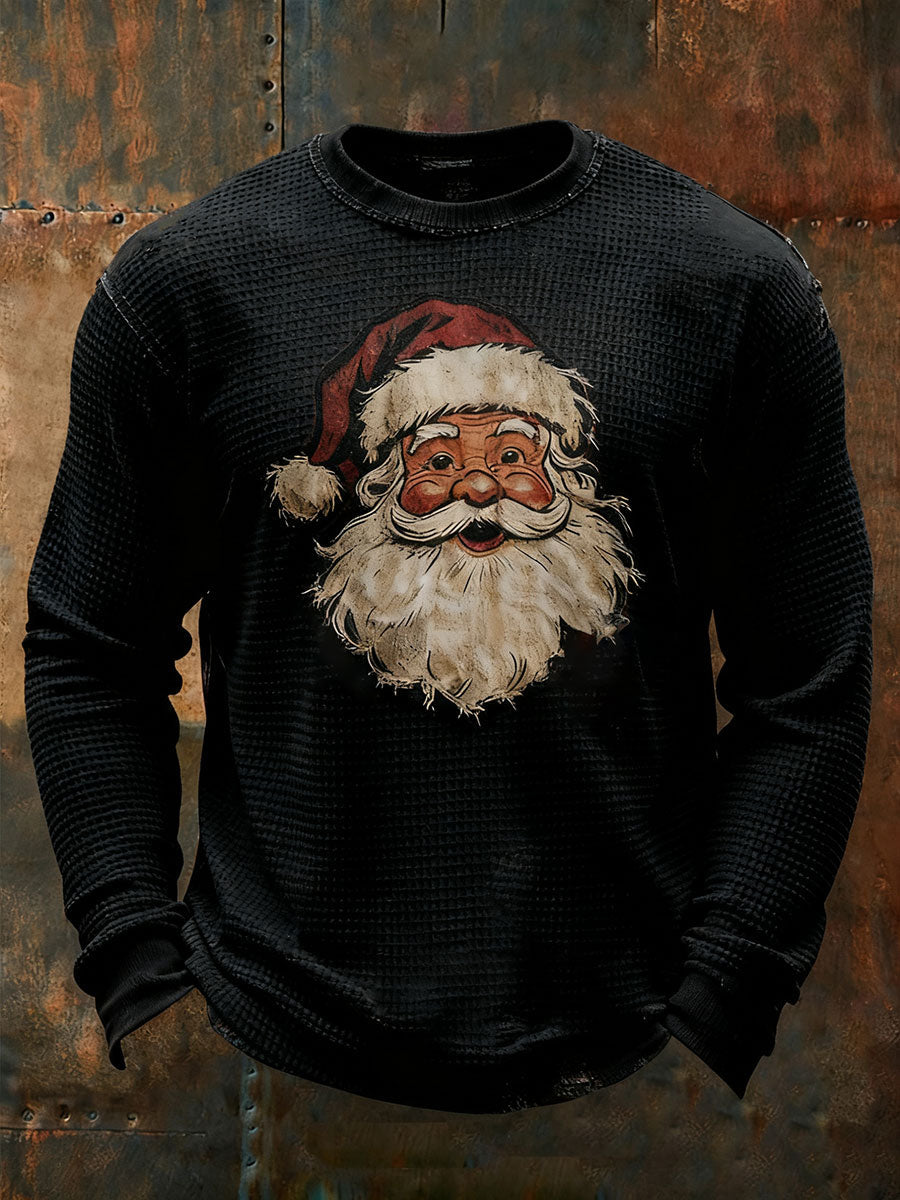 Mäns jultomten tryckt avslappnad topp