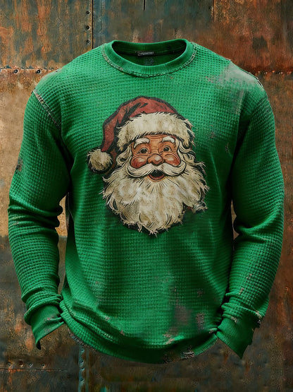 Mäns jultomten tryckt avslappnad topp