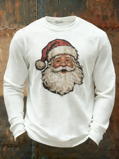 Mäns jultomten tryckt avslappnad topp