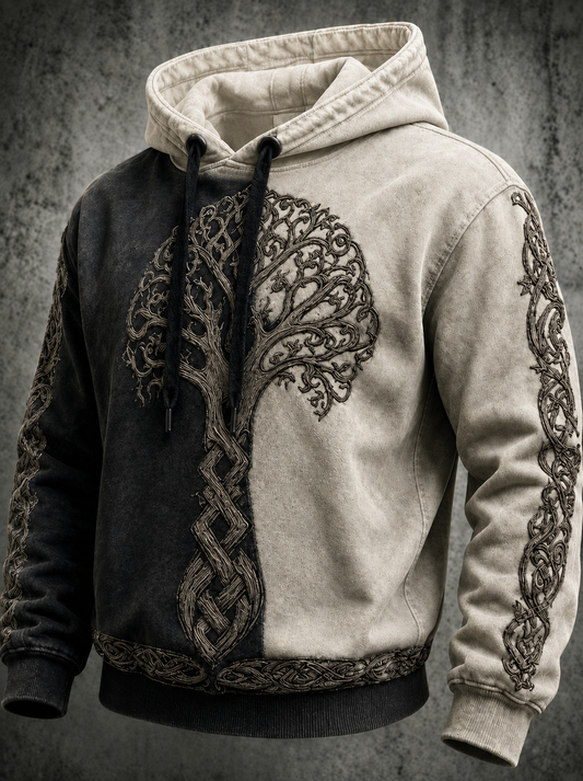 Herrens Retro Viking överstorad Hoodie.