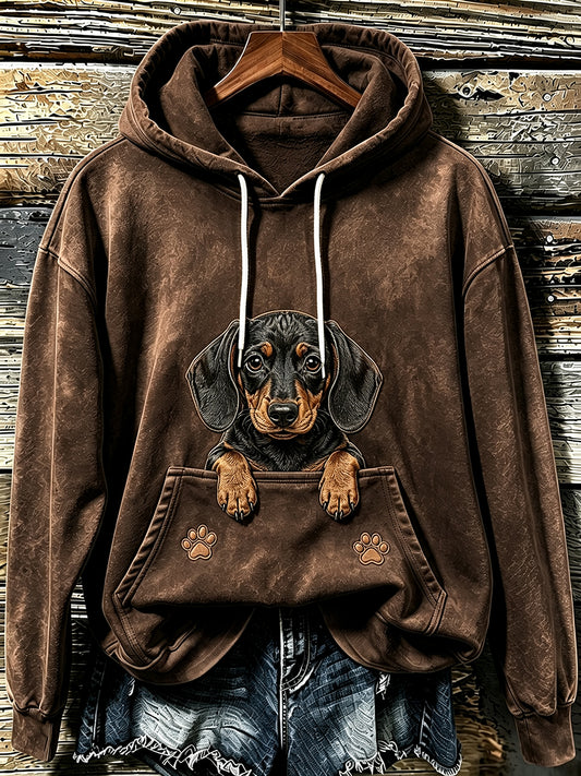 Kvinnors ljuvliga snyftande hund & tassar Print