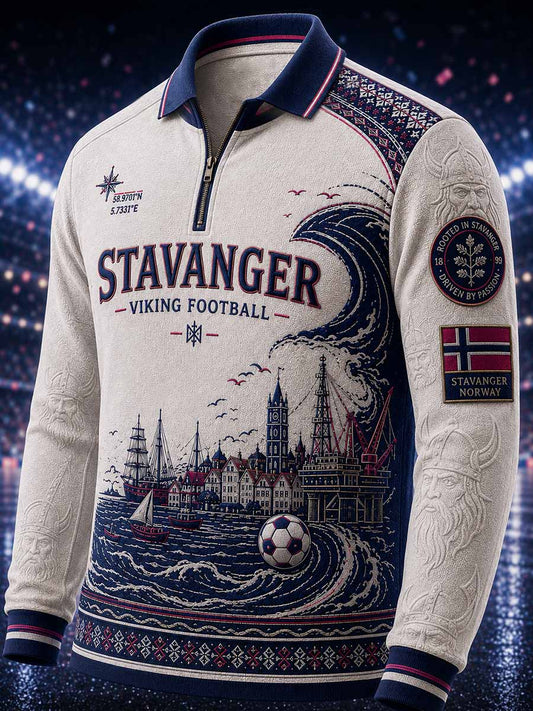 Herrpolotröja med vikingmotiv från Viking FK