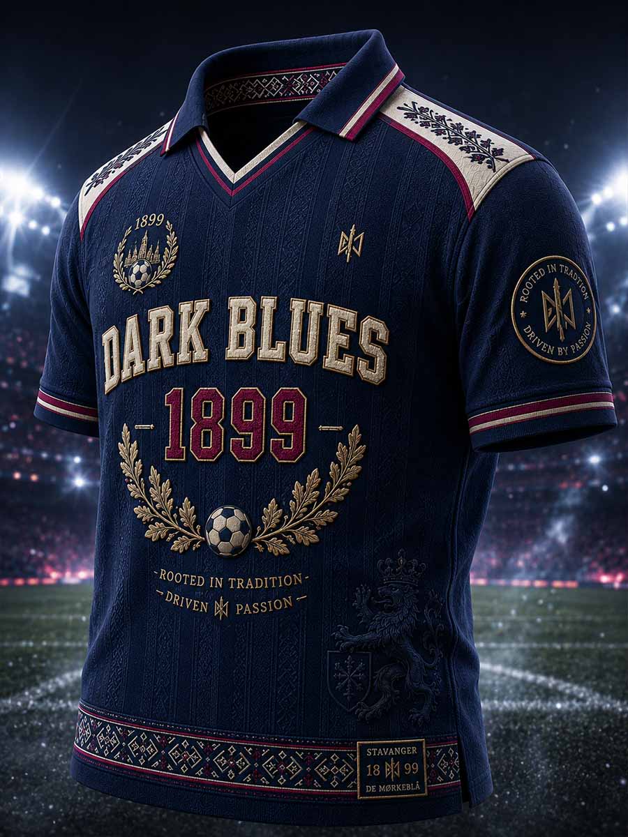 Mäns Viking FK mönster Print Polo tröja