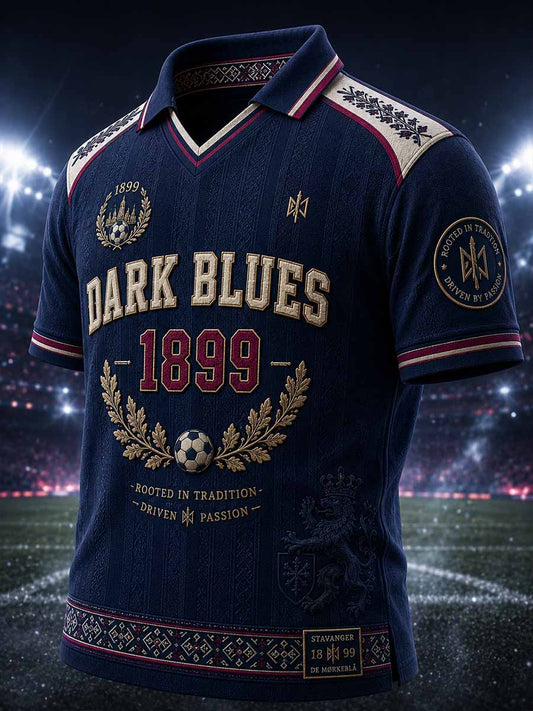 Mäns Viking FK mönster Print Polo tröja