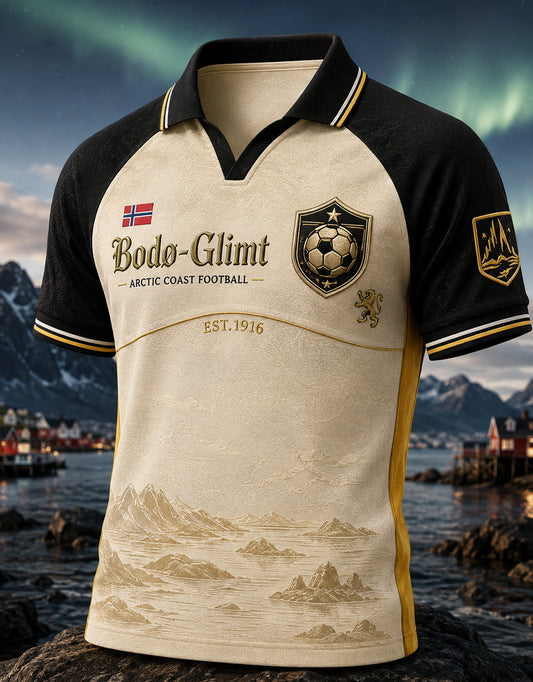 Herrpolo från Norway Football Bodø/Glimt med korta ärmar