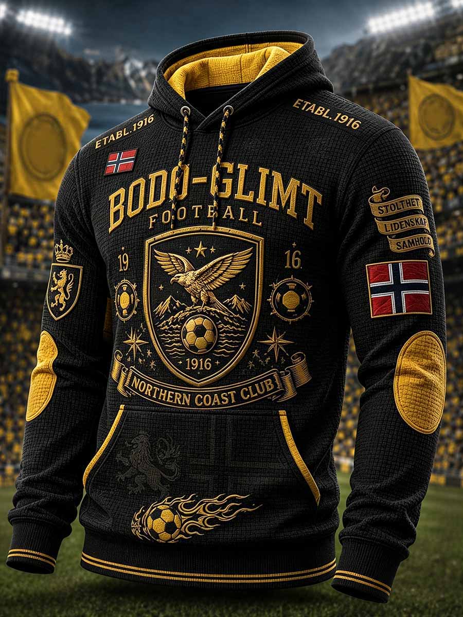 Herrtröja i retrostil med fotbollsmotiv från Bodø