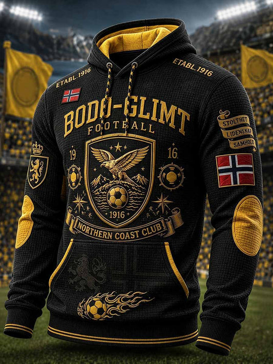 Herrtröja i retrostil med fotbollsmotiv från Bodø