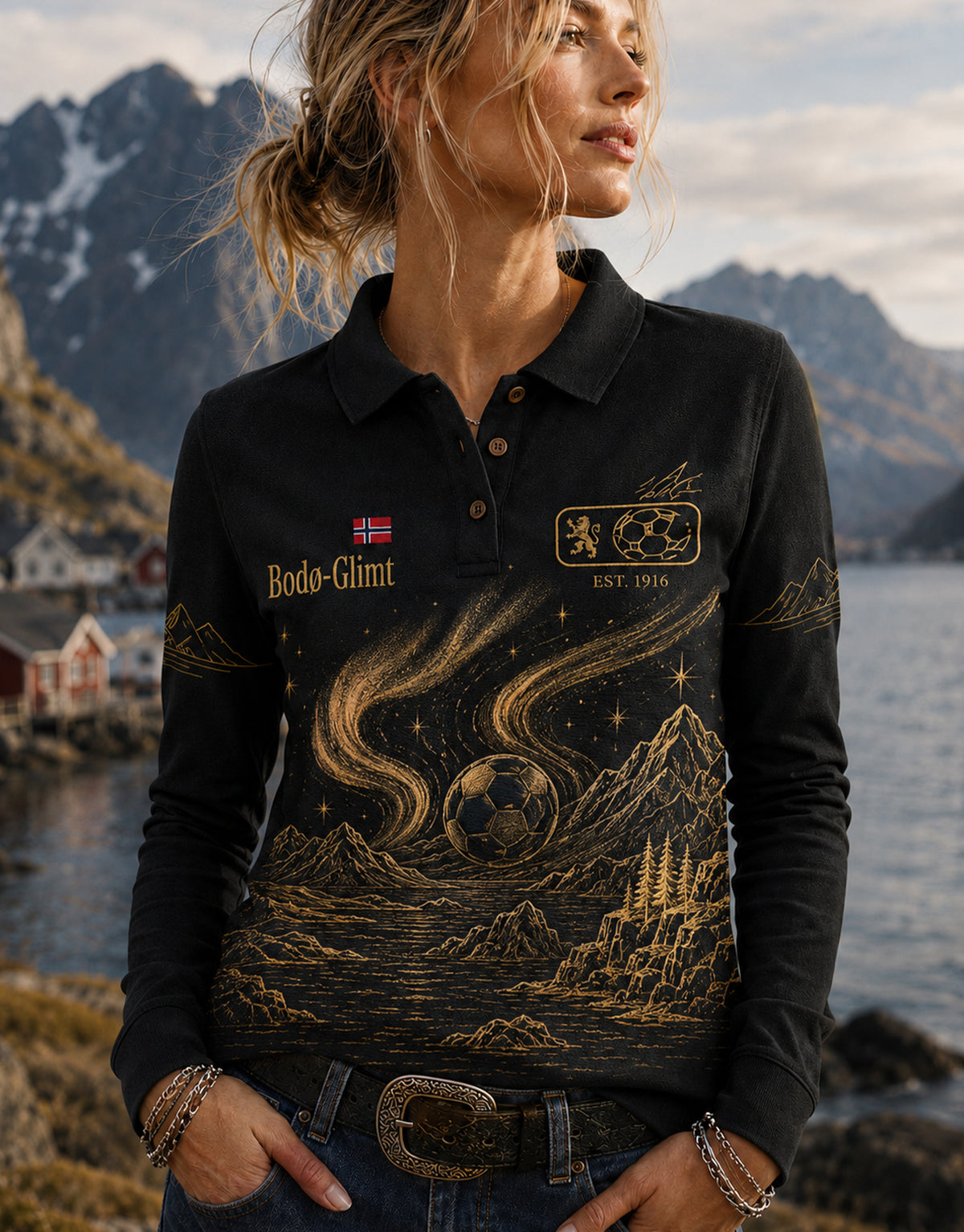 Kvinnors fotboll Bodø/Glimt Långärm Polo tröj