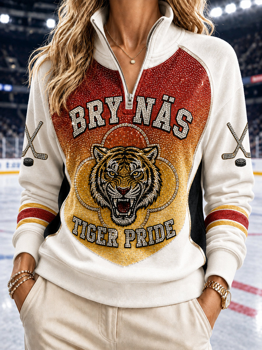 Brynäs Röd Guld Tiger Hockey Kvinnors skjjorta