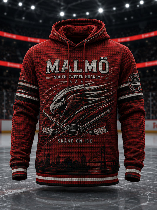 Herrligan i ishockey i Sverige Entusiaster Överskottsstorlek Löparegenskuddad Hoodie med fickor