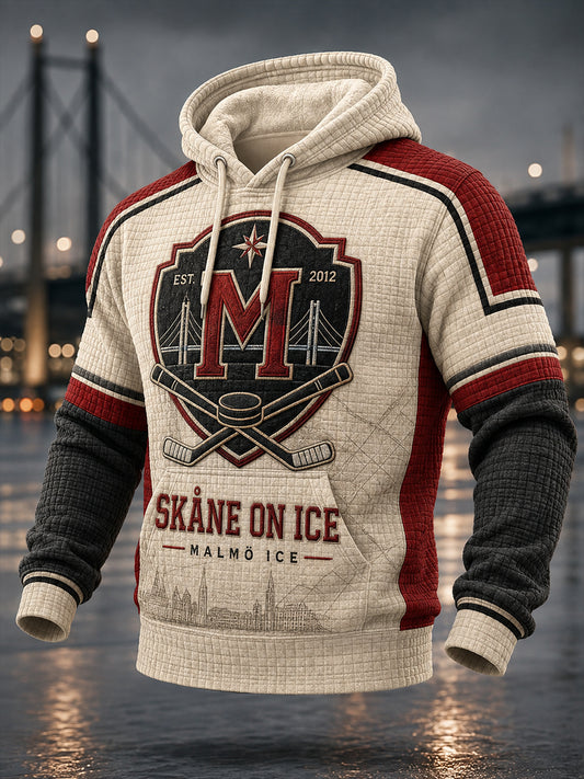 Herrligan i ishockey i Sverige Entusiaster Överskottsstorlek Löparegenskuddad Hoodie med fickor