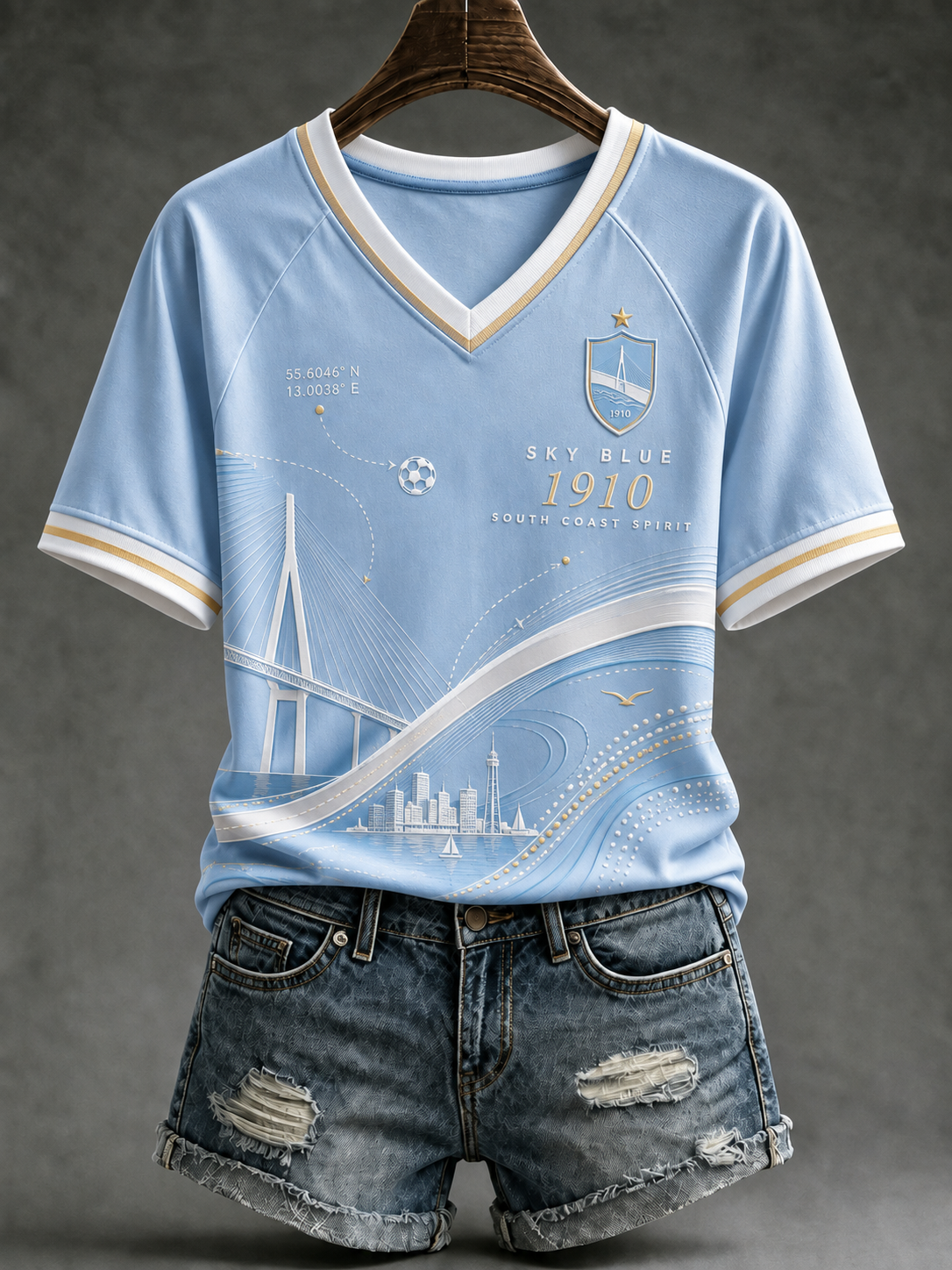 Damer Malmö FF V-ringad axellös kortärmad t-shirt