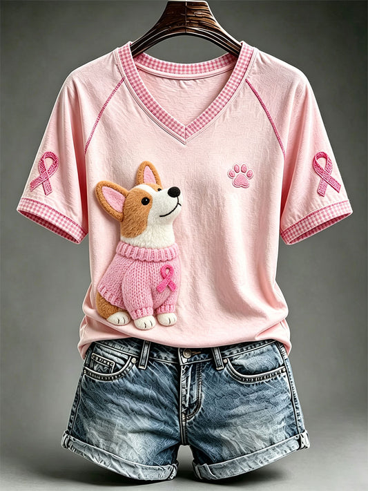 Kvinnors Söt Corgi T-shirt