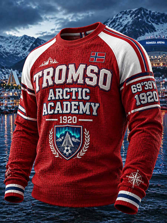 Mäns Tromsø nordligaste fotbollsklubb mönstrad tryckt