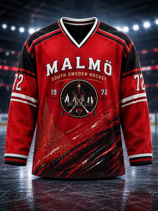 Mäns svenska ishockey Fans Lover Långärm T-shirt