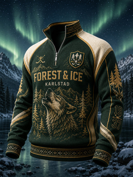 Mäns svenska hockey fans älskare våffel Lång ärm T-shirt
