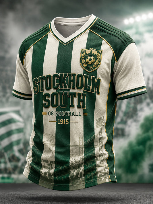 Herrarnas svenska fotboll Hammarby fans älskare V-ringad t-shirt