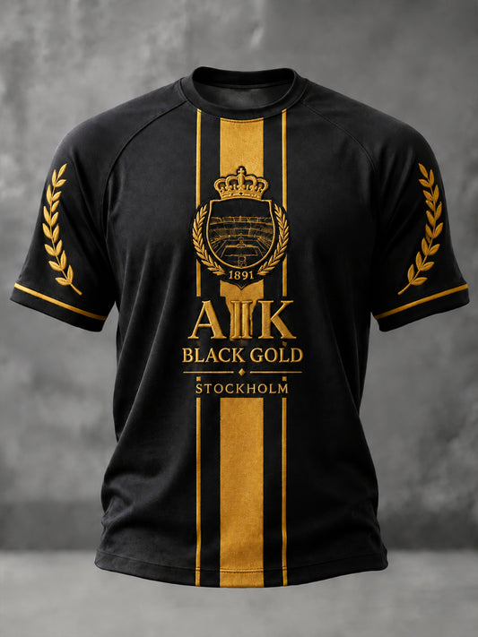 Herrtröja för fotboll från, svart och guld, 1891