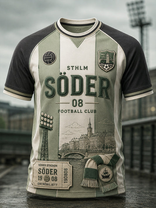 Herrtröja i svensk fotboll – favorit för Hammarby-supportrar, kortärmad t-shirt
