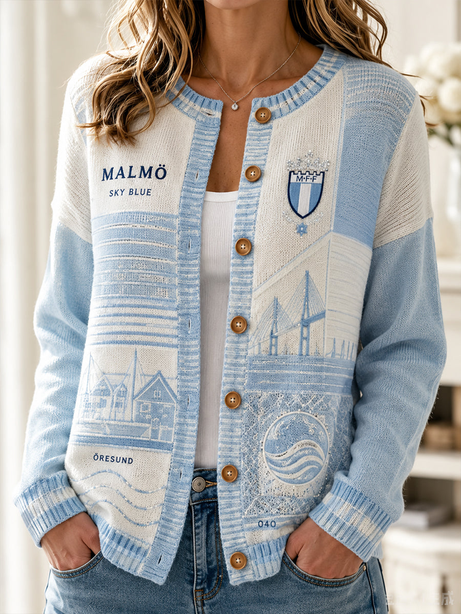 Kvinnor Malmö FF Cardigan-stil Stil jacka