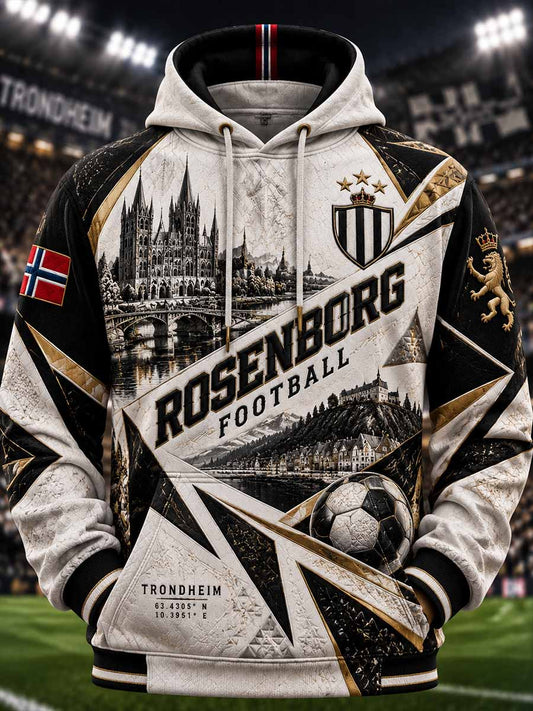 Vintage-tröja för män med fotbollsmotiv