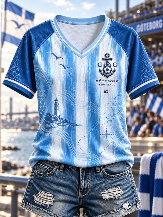Kvinnors fotboll IFK Göteborg Fans Lover Short Slem T-shirt