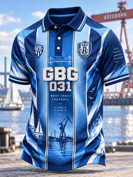 Mäns svensk fotboll Ifk Göteborg Fans Lover Short ärm skjorta