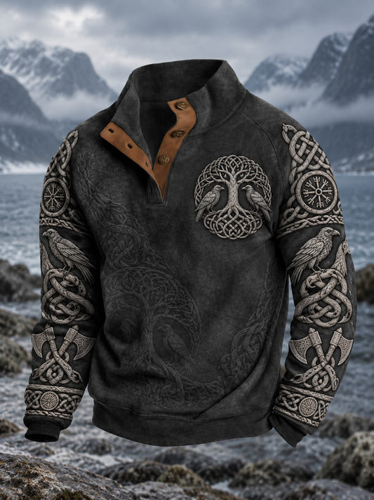 Viking tryckt tröja för män