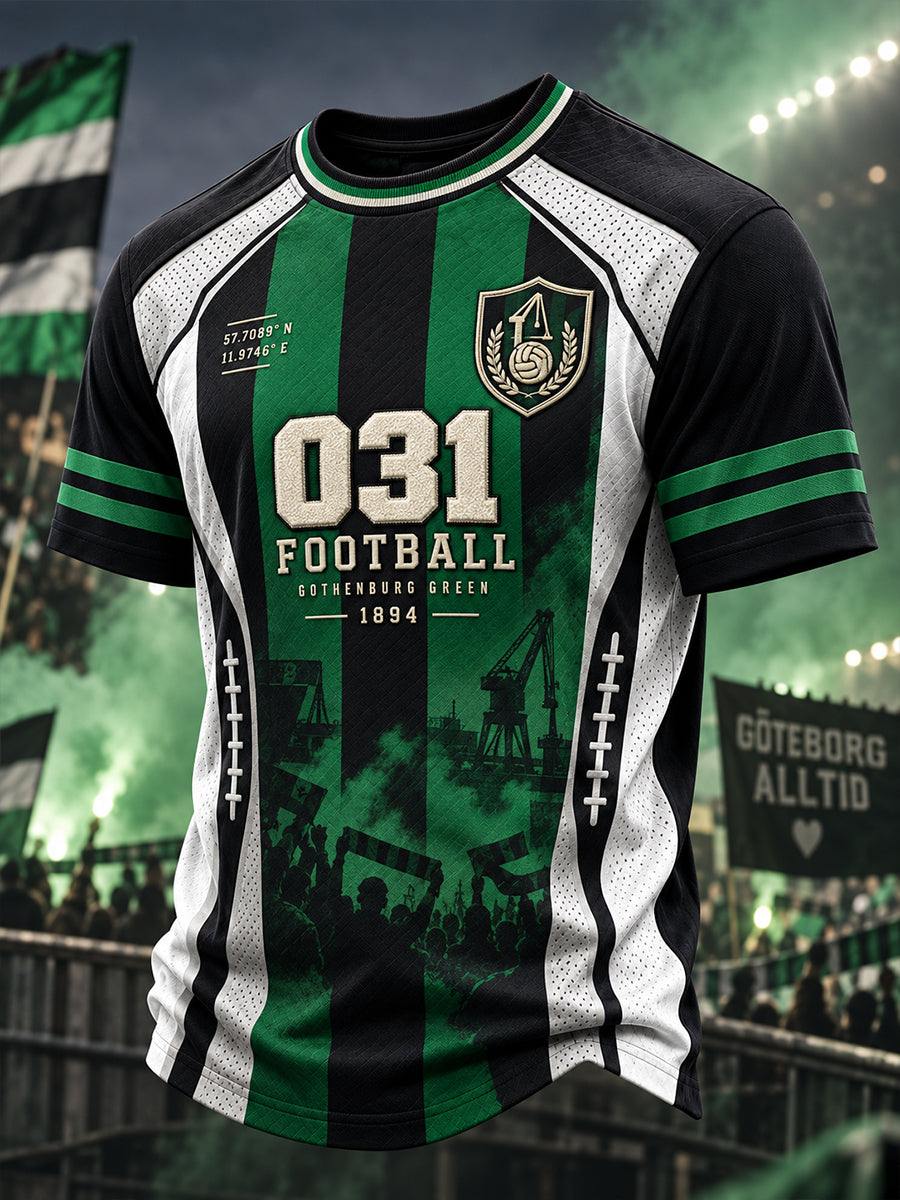 Mäns svensk fotboll GAIS Fans Lover Short Slem T-shirt