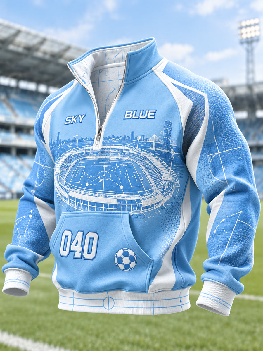 Mäns Malmö FF Halv-Zip stativ krage Sweatshirt