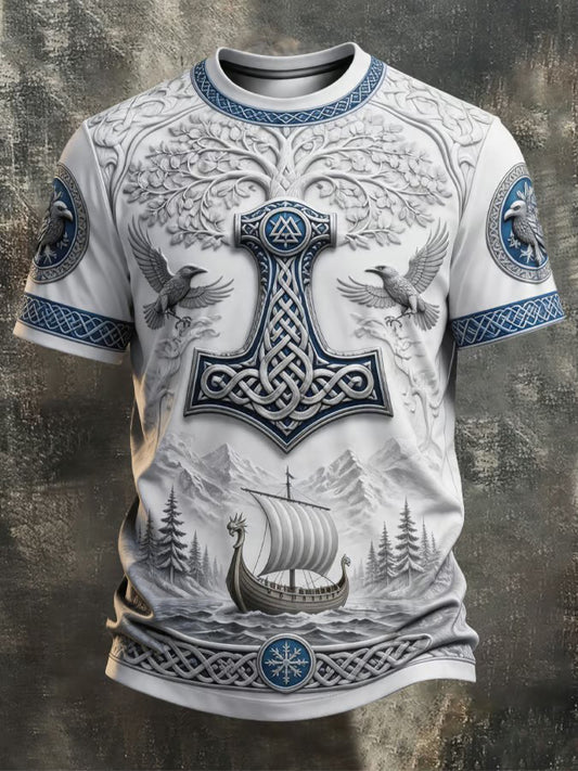 Herrvikingströja med tryck