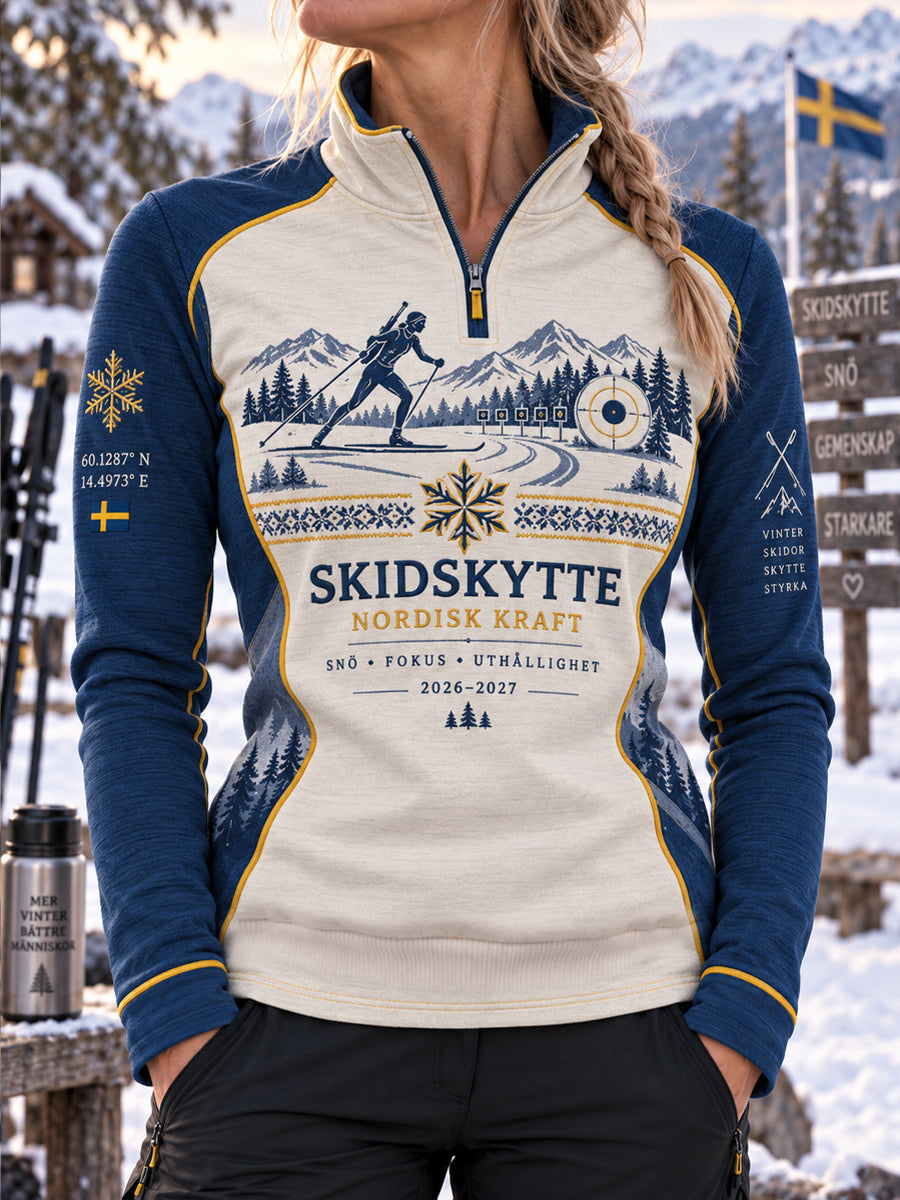 Kvinnors Sverige Skidskytte Heritage Vinter Topp