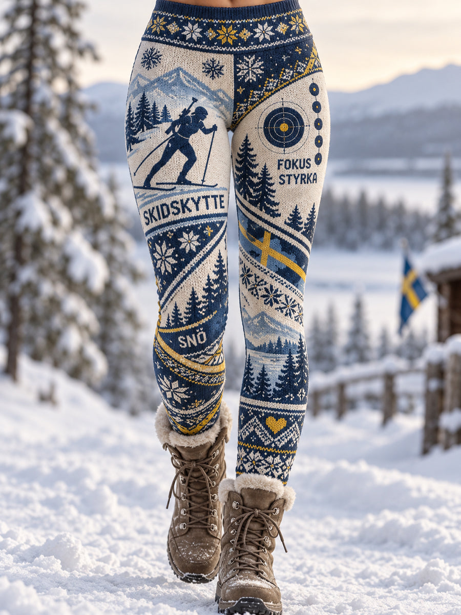 Dam Sweden Skidskytte Heritage Vinterleggings