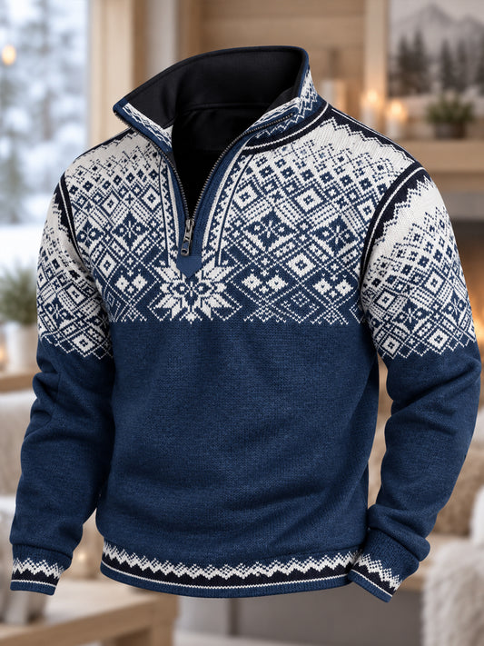 Mäns nordiska Norge Konst tryckt HoodieZip-Up Hoodie-Up