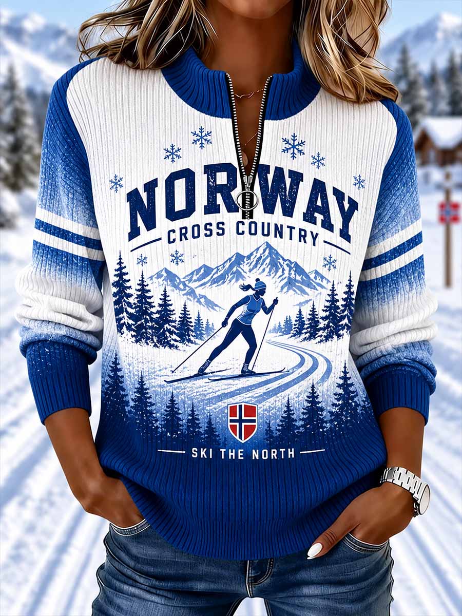 Kvinnors Retro Cross-Land skid mönster tröjar