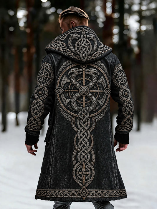 Herrjacka i vikingvävd kompositfleece