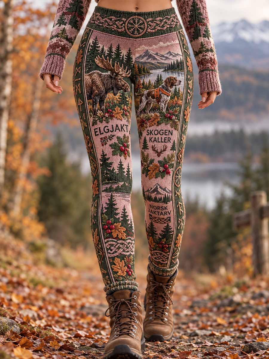 Damleggings med vintagemönster – Jaktperioden
