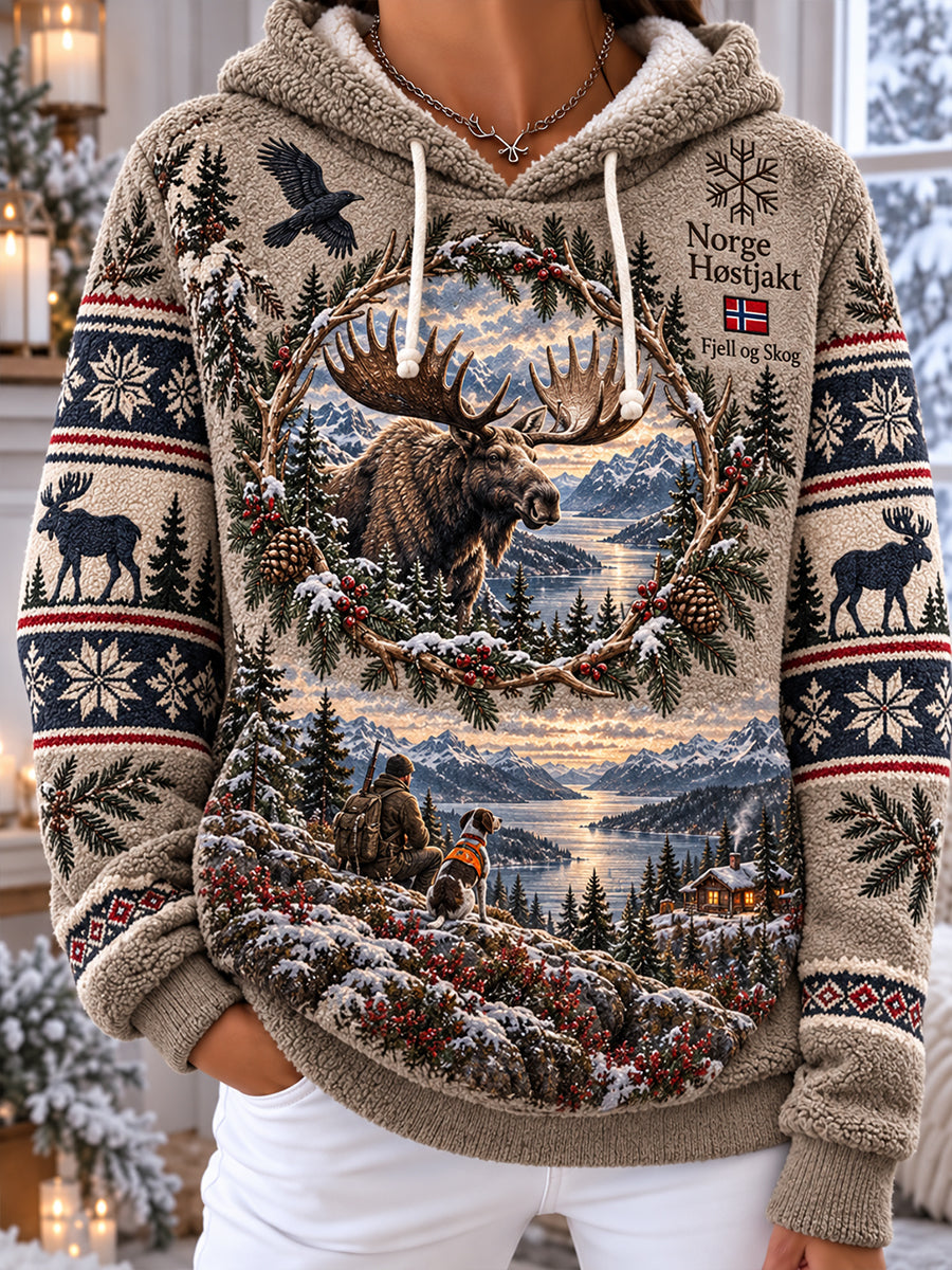 Kvinnors jaktsäsong Flannel Hoodie.