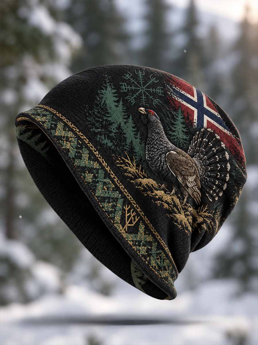 Unisex-hatt med tryckt, vintageinspirerat mönster från jaktperioden
