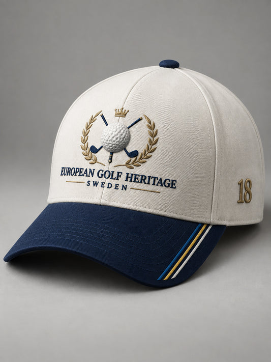 Unisex basebollkeps med golftema