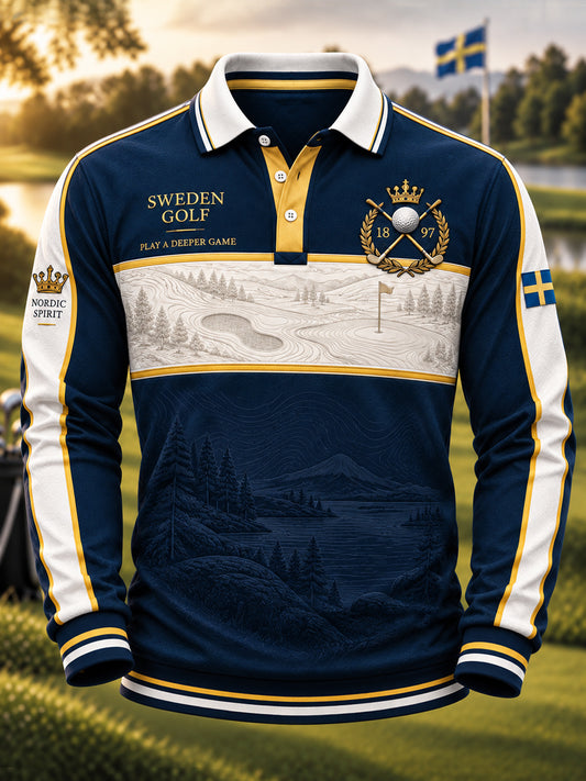 Klassisk golfkonst-polo för män
