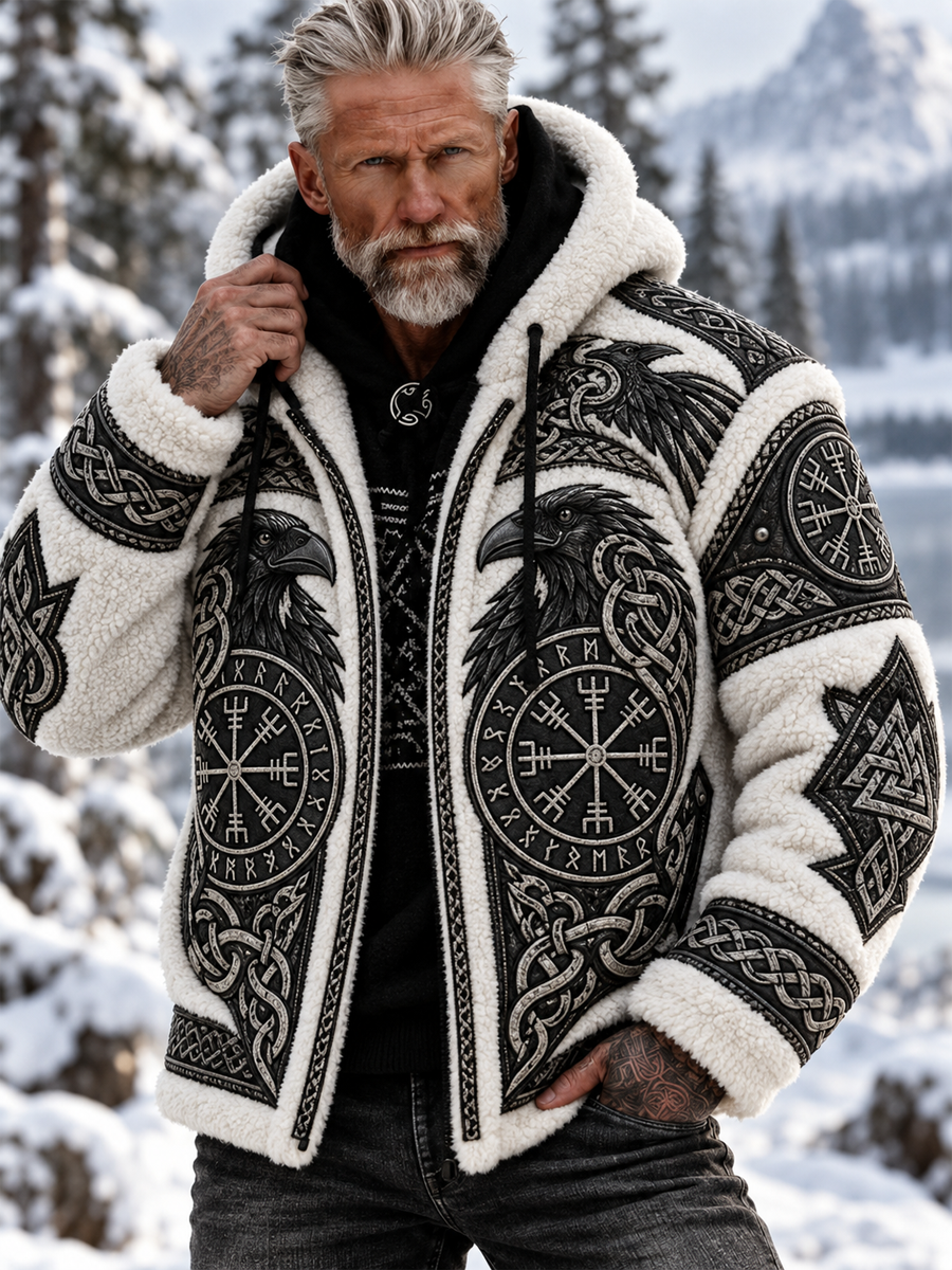 Mans flanellkappa i vikingastil