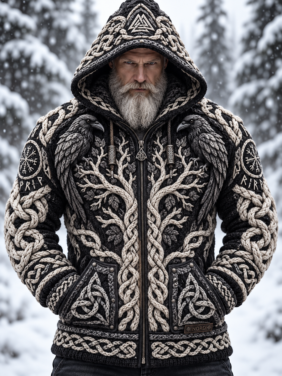 Mäns vikinga-stil flannel rocka