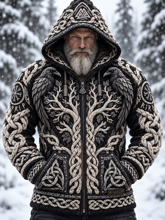 Mäns vikinga-stil flannel rocka