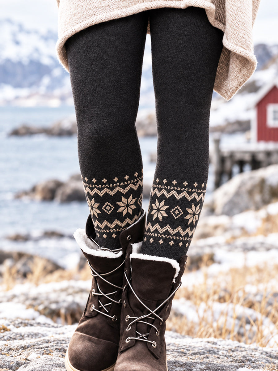 Damer Retro Skandinaviska Klassiska Mångsidiga Leggings