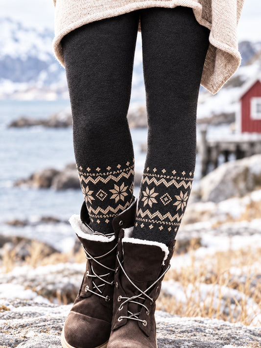 Damer Retro Skandinaviska Klassiska Mångsidiga Leggings