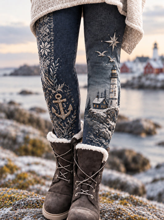 Damer Nordisk Retro Kustkultur Ötights